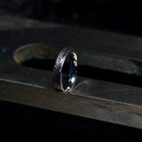 Frosty Titanium Ring with Slits