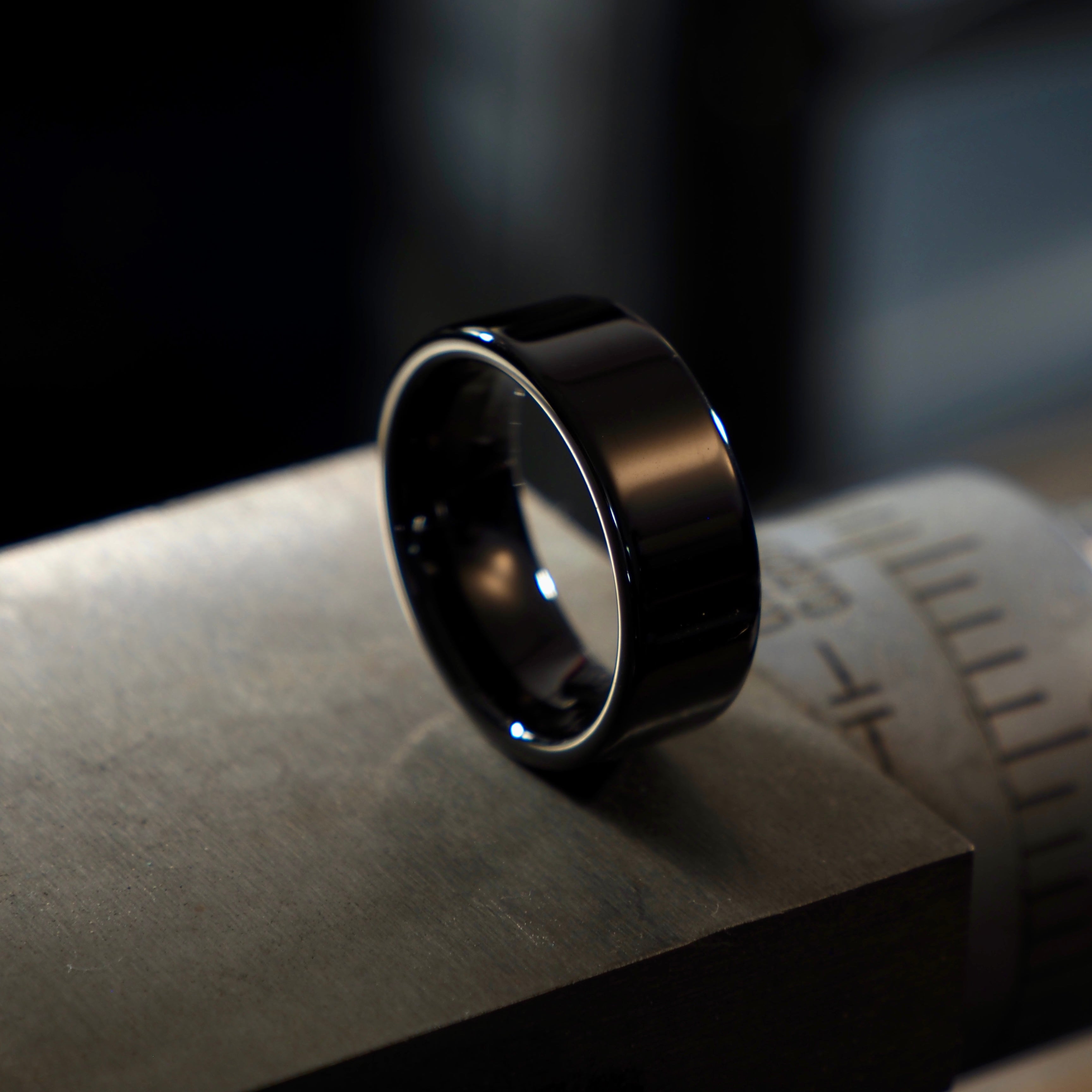 Jet Black Ceramic Ring