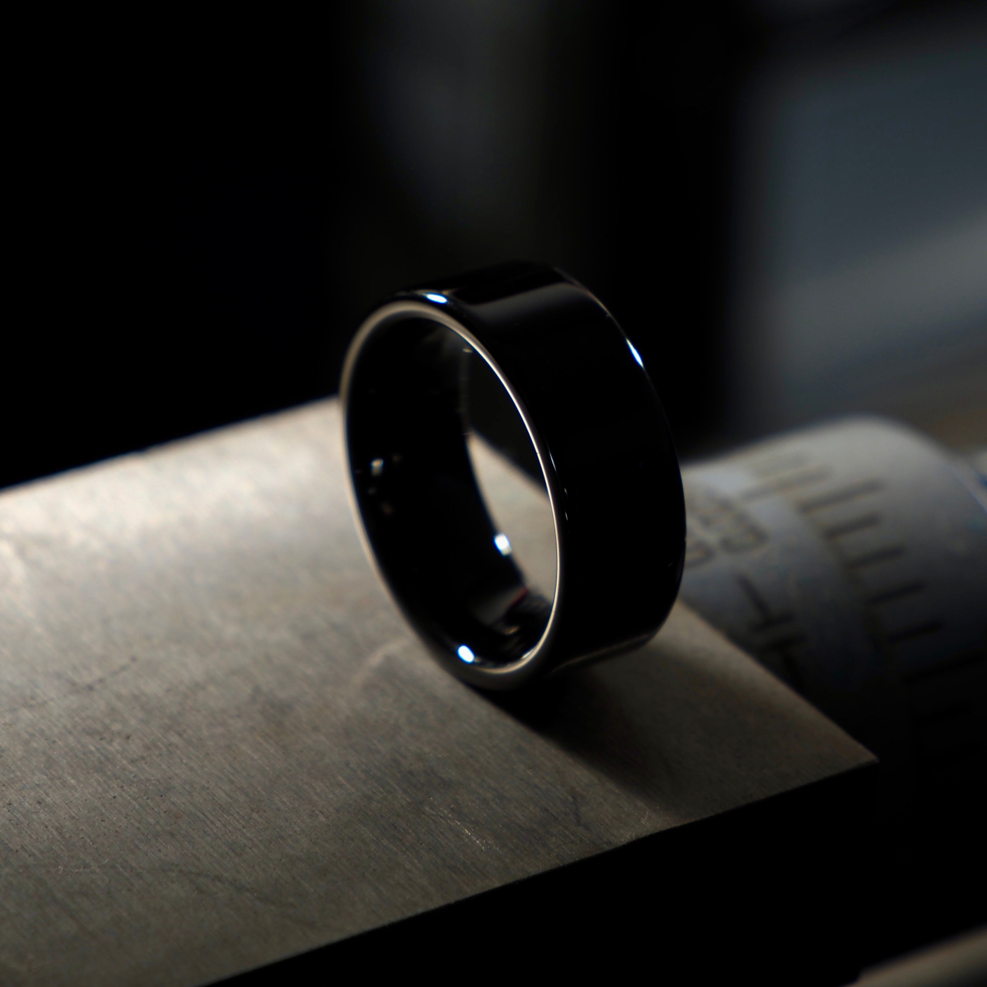 Jet Black Ceramic Ring